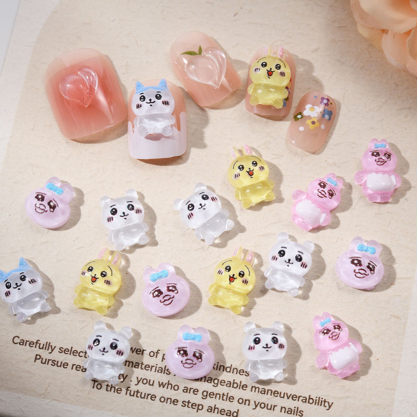 Nail Art - 100pcs Cartoon forchiikawa Nail Art Accessories