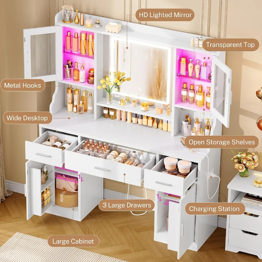 Makeup vanity desk with mirror - Makeup 评论和价格