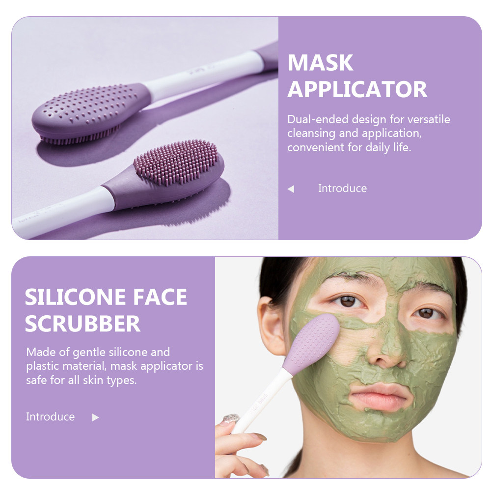 Face Mask Brush Dual Head Sili - Silicone Face Scrubber Electric 评论和价格